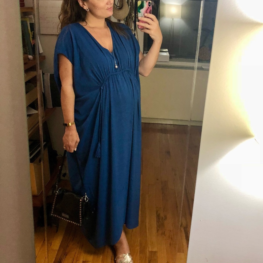 Hatch Blue Caftan Maxi Dress, One Size